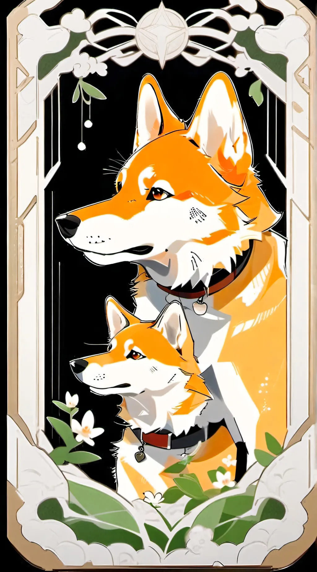 ai character: smiling critters background
