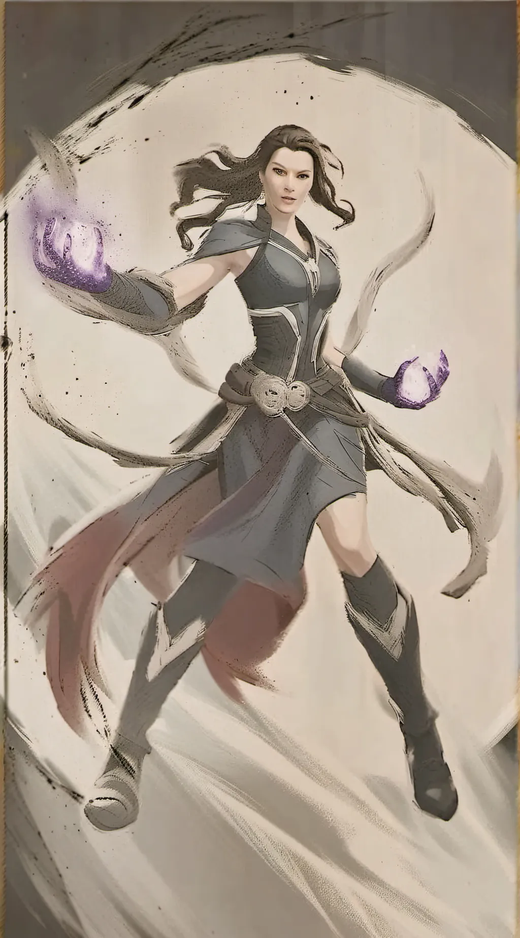 ai character: goddess of power background