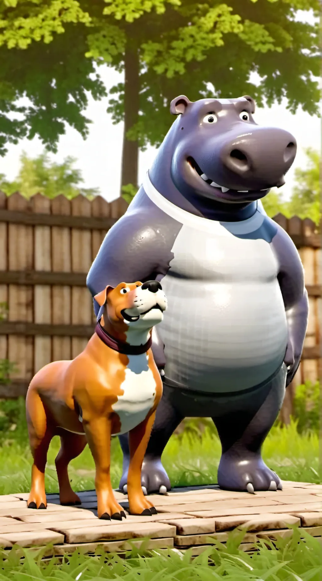 ai character: pat and stan  background