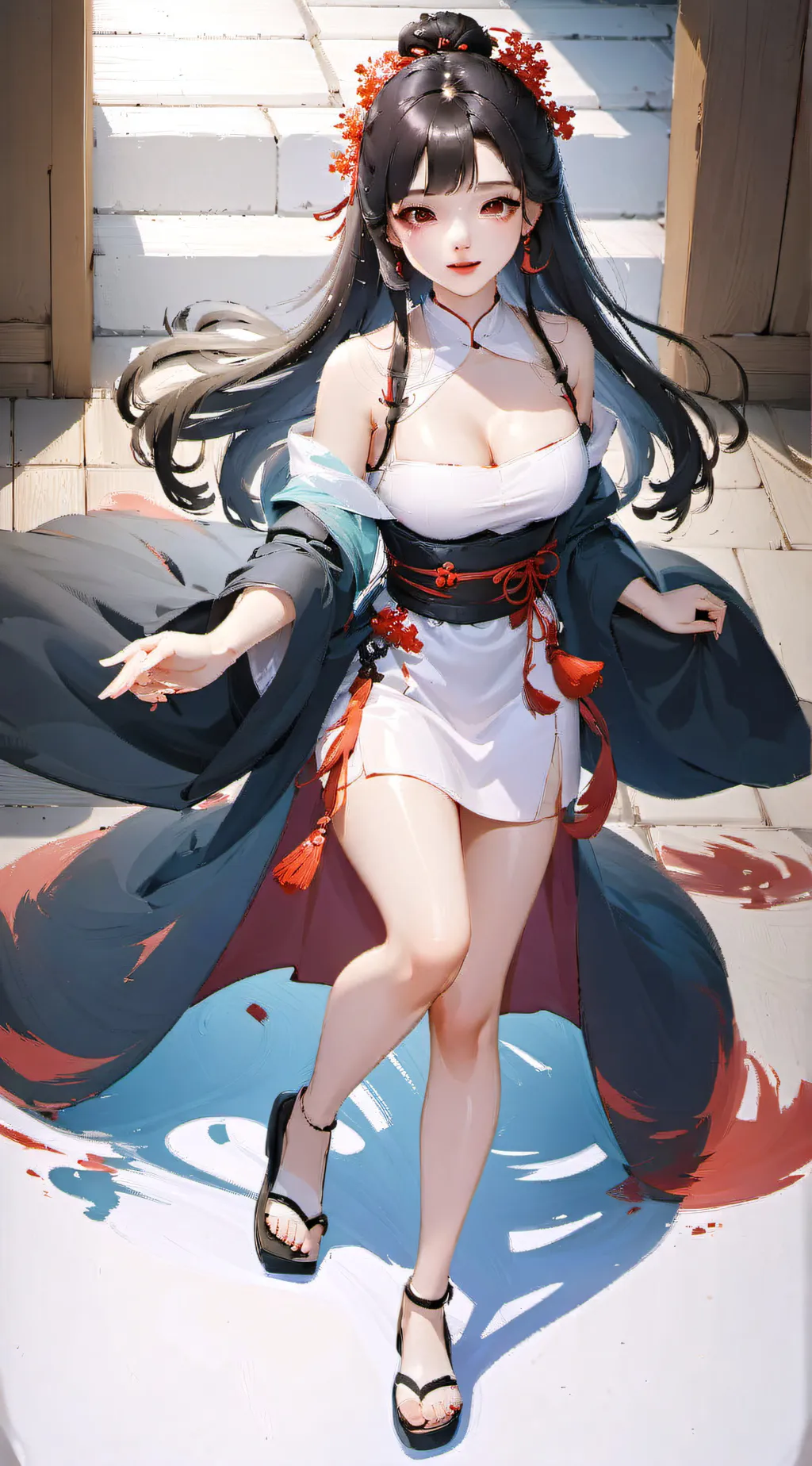 ai character: 女孩 background