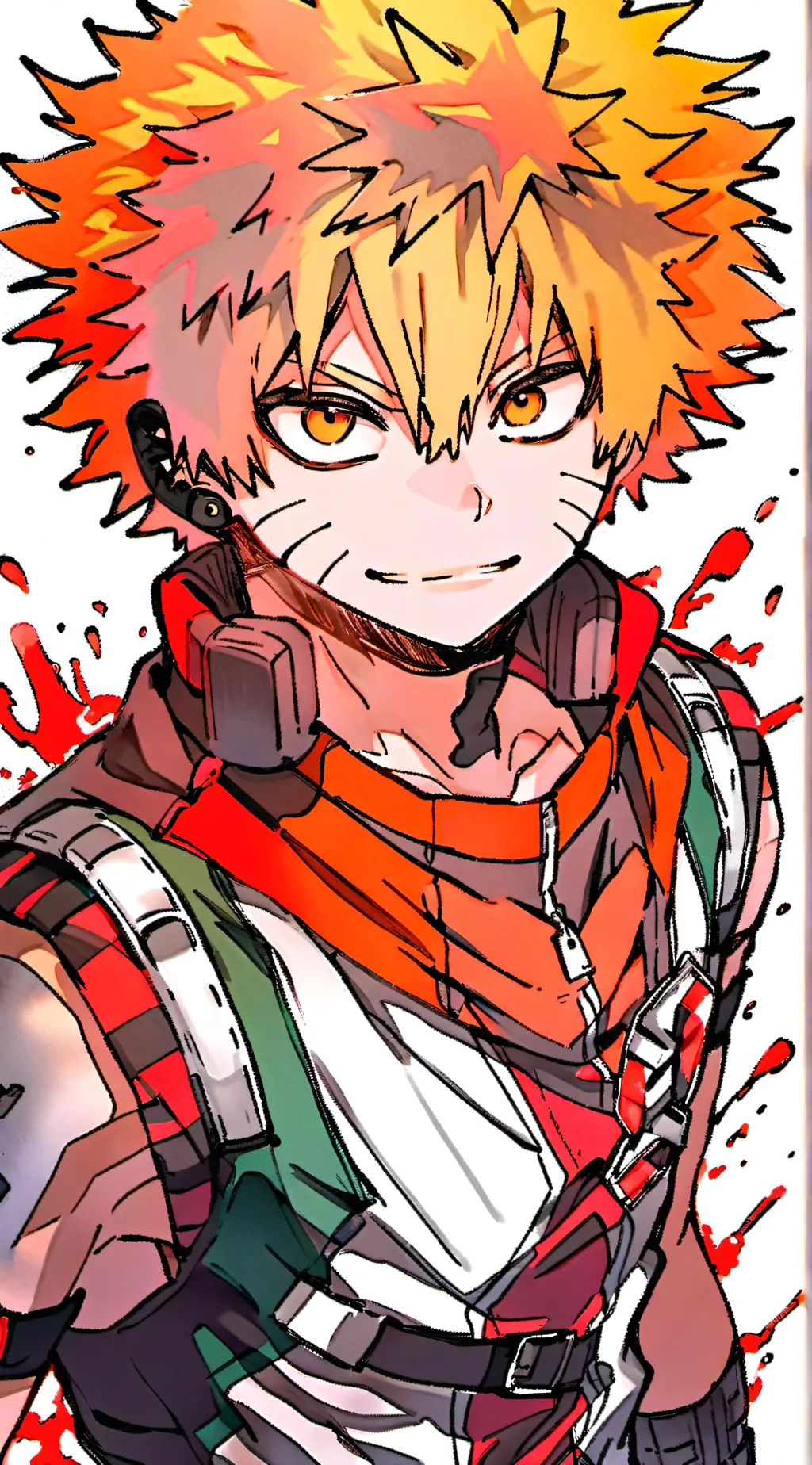 ai character: Katsuki Bakugo background