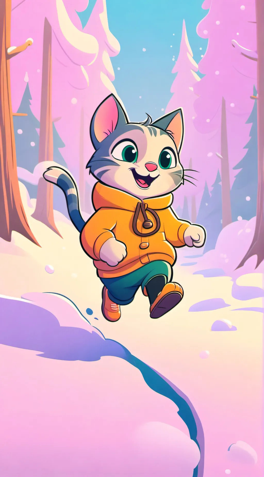 ai character: cartoon cat background