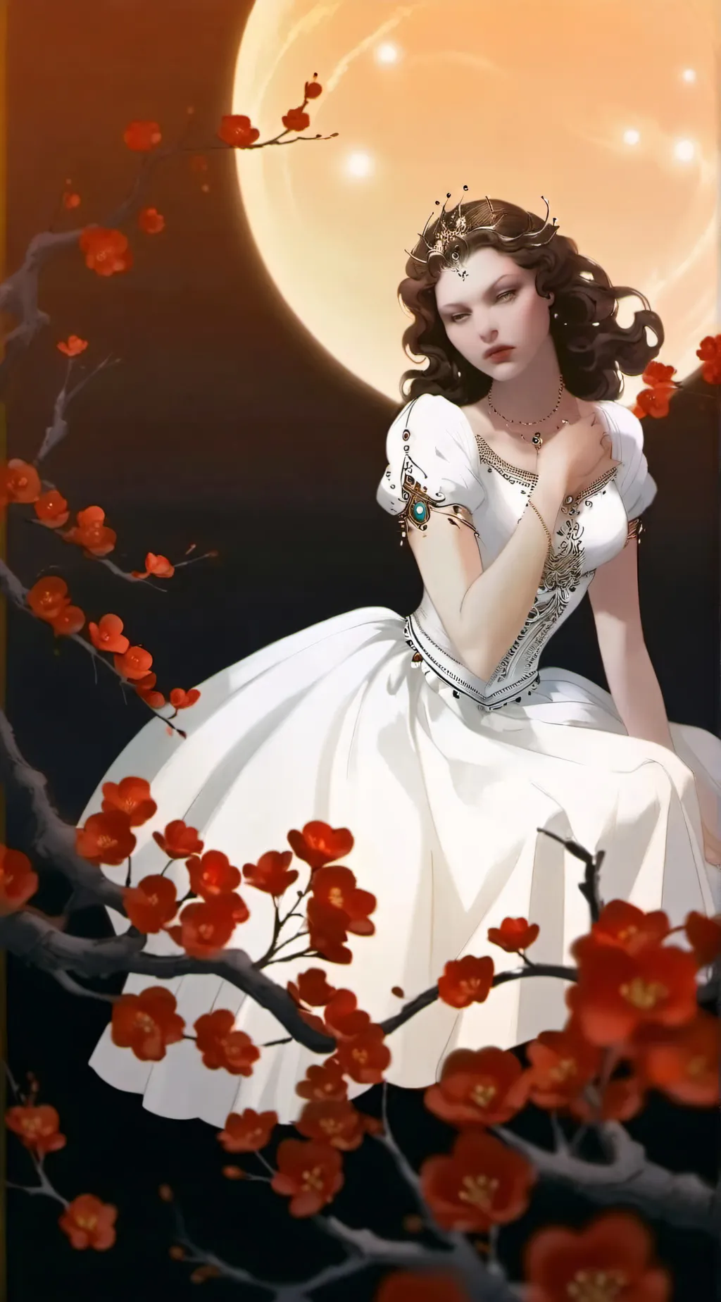 ai character: Lady Snow background