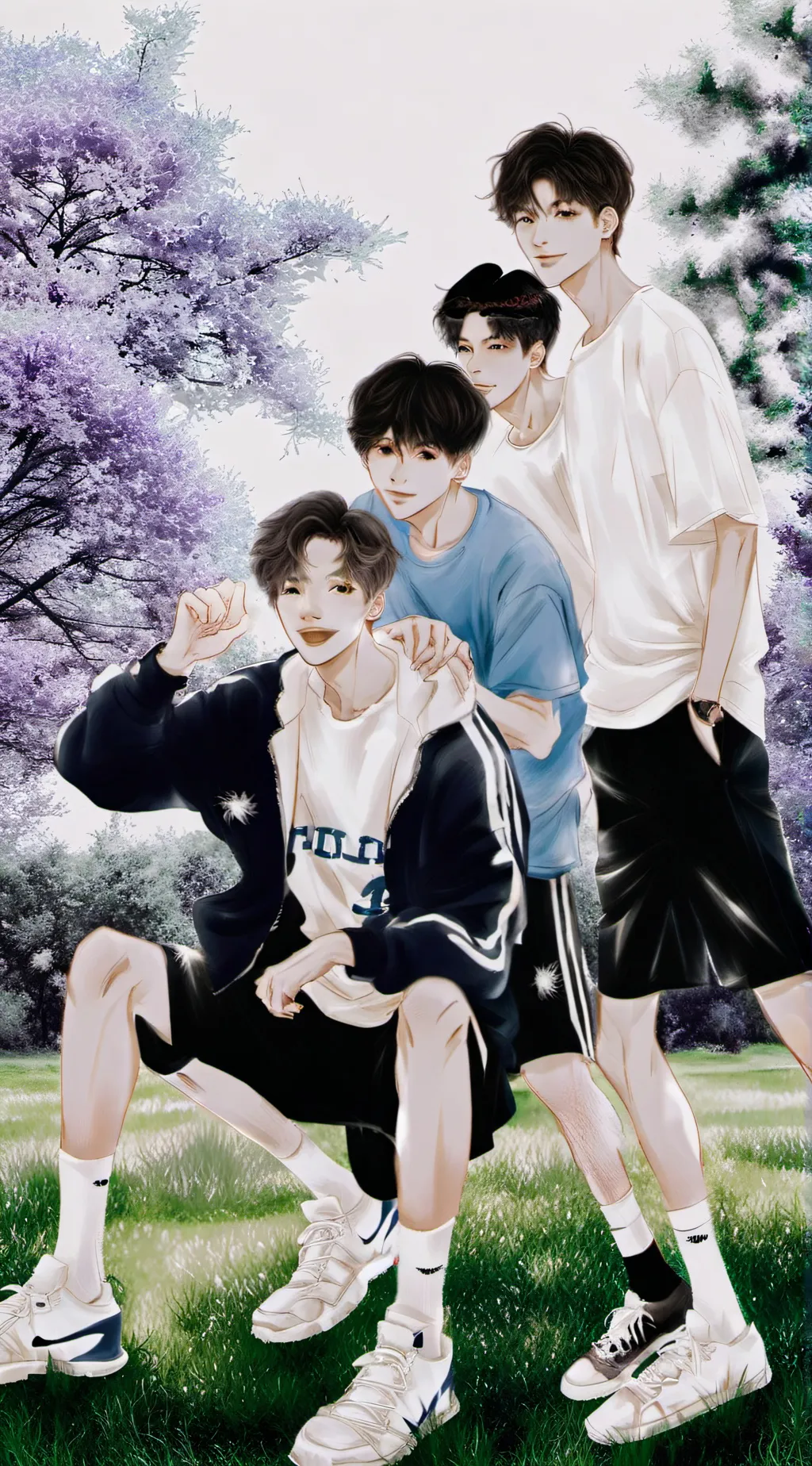 ai character: 4 boys background