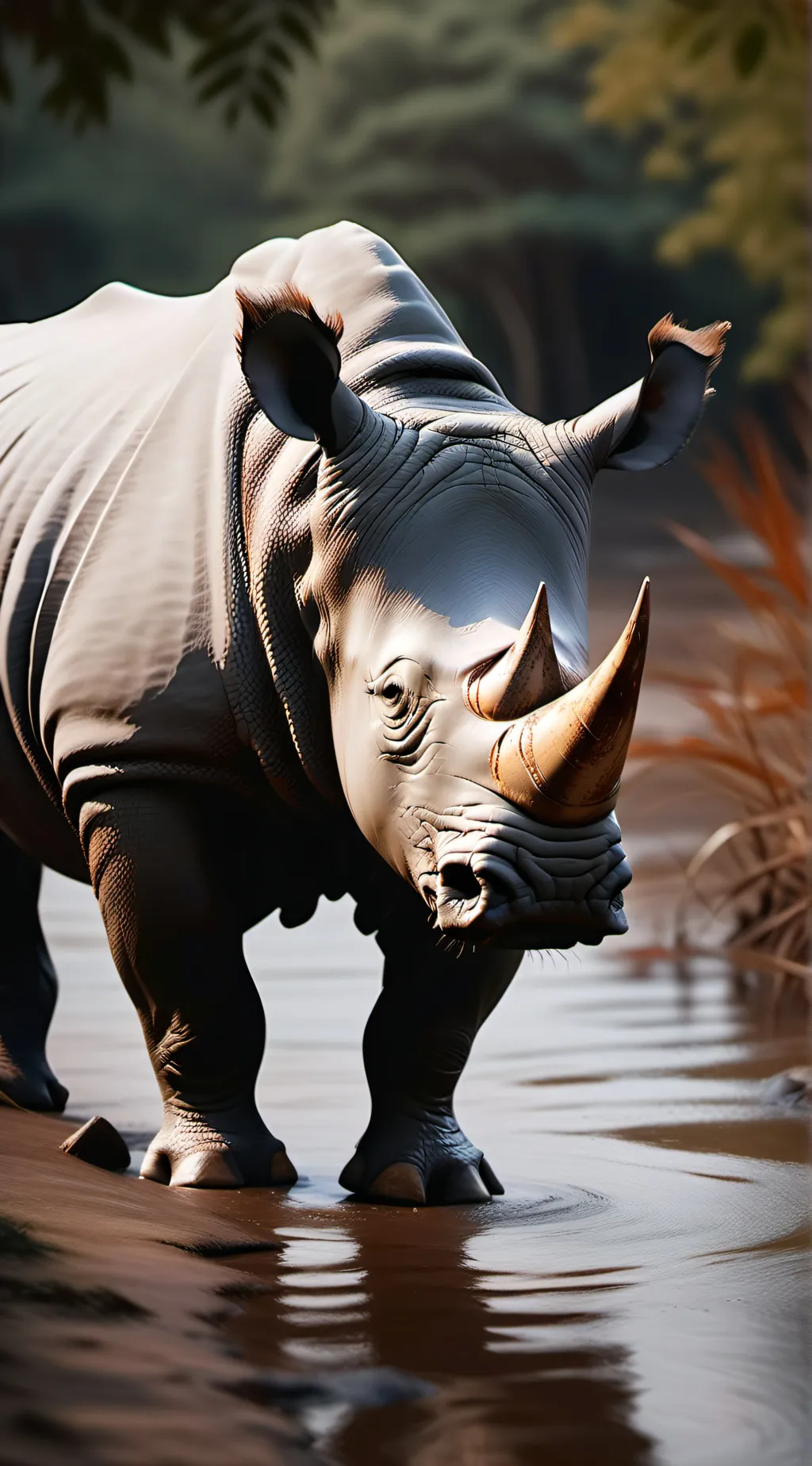 ai character: rhno in the zoo  background