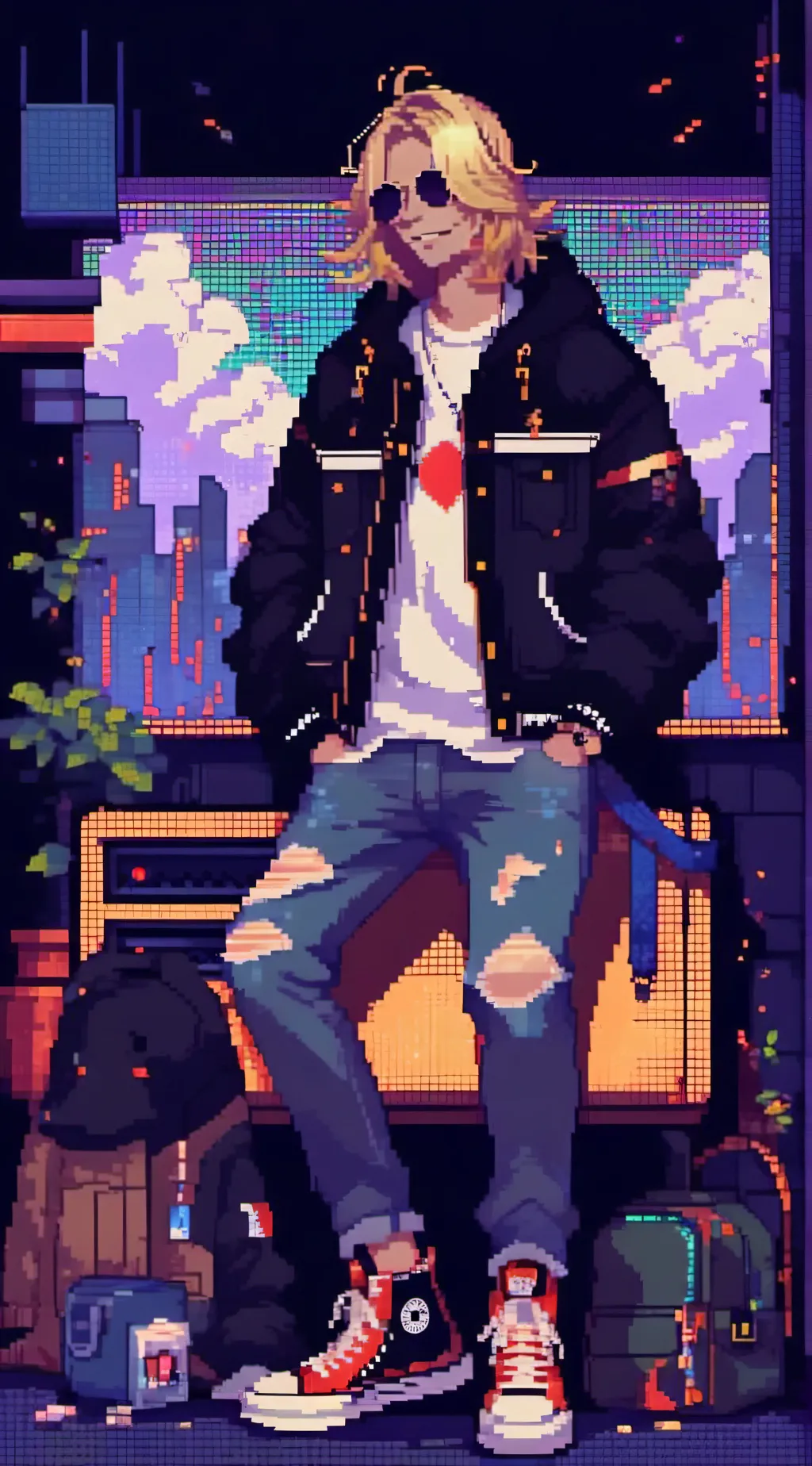 ai character: Kurt Cobain background