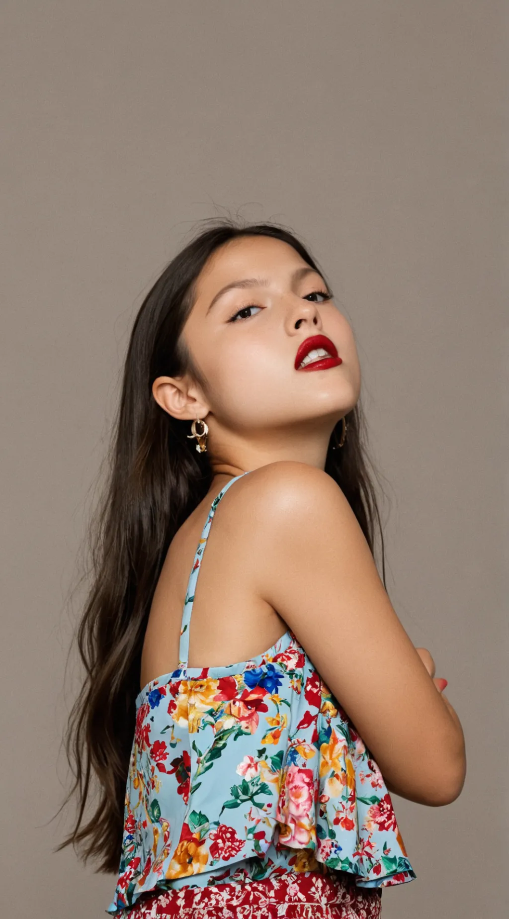 ai character: Olivia Rodrigo  background