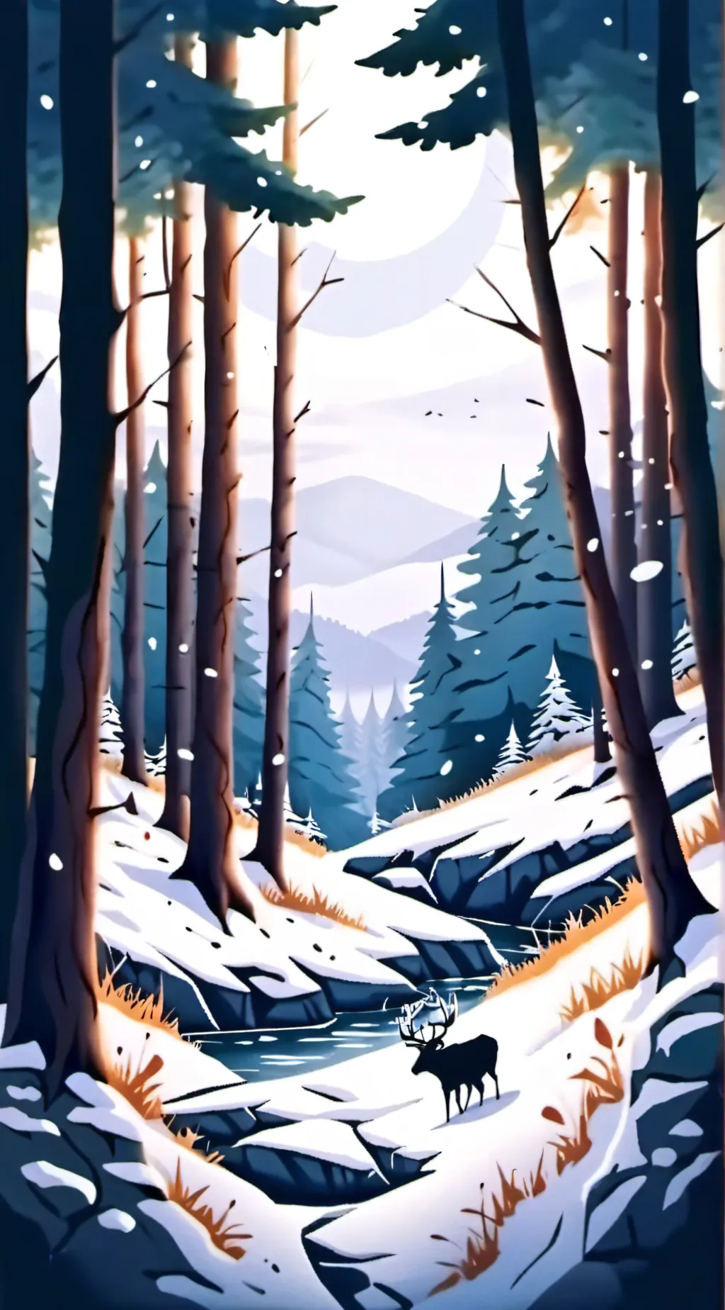 ai character: Kny snow dayyyyyy background