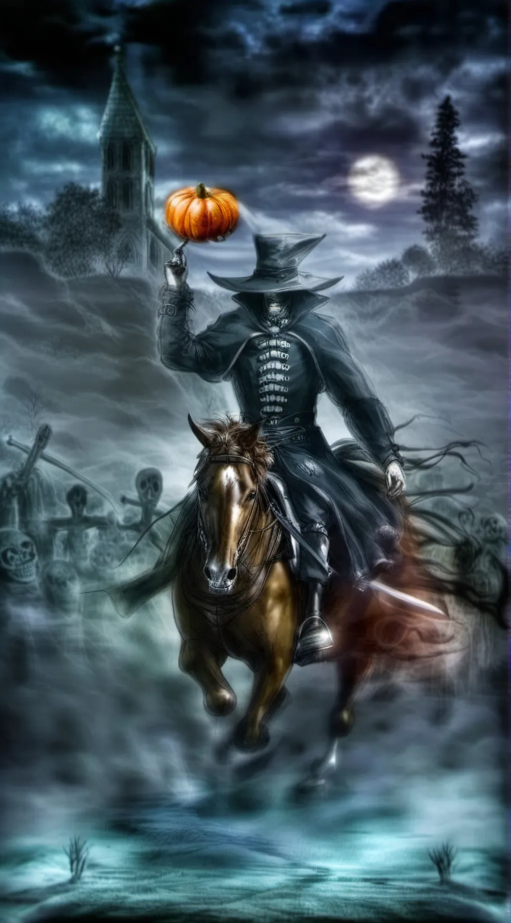 ai character: headless horseman background