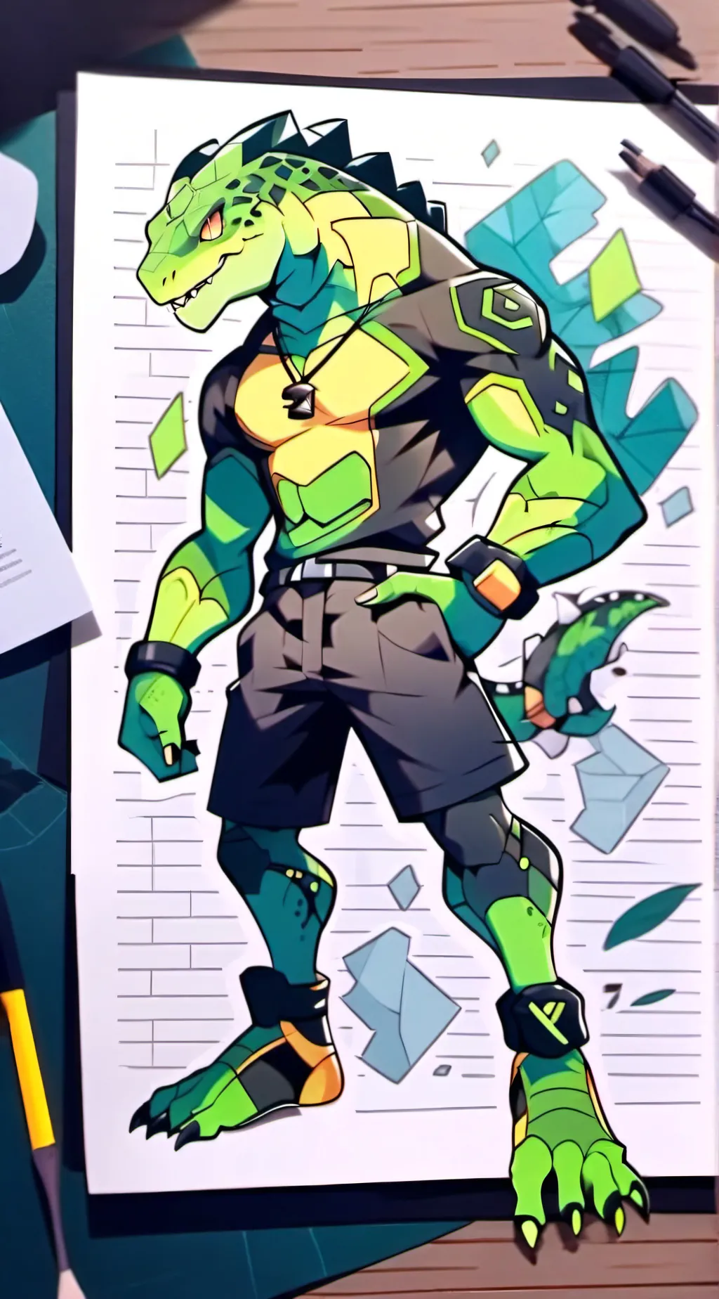 ai character: Crunch  background