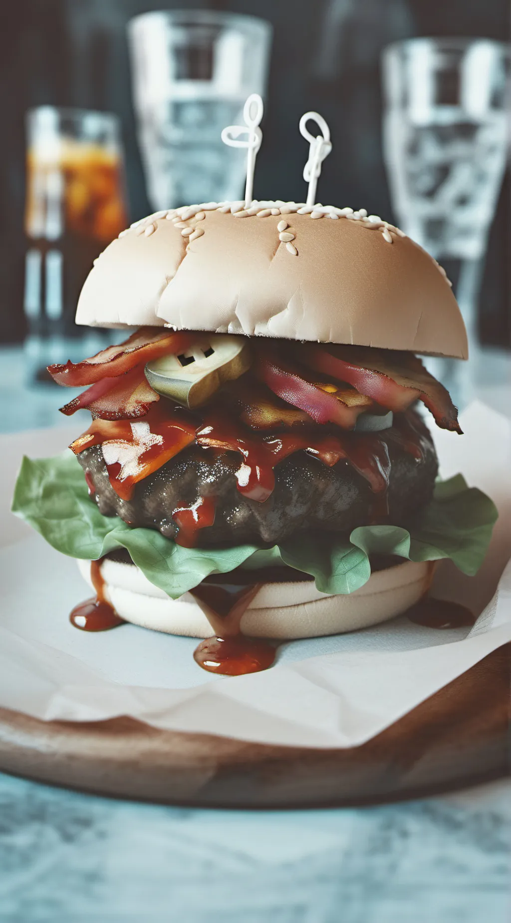 ai character: Burger 😩 background