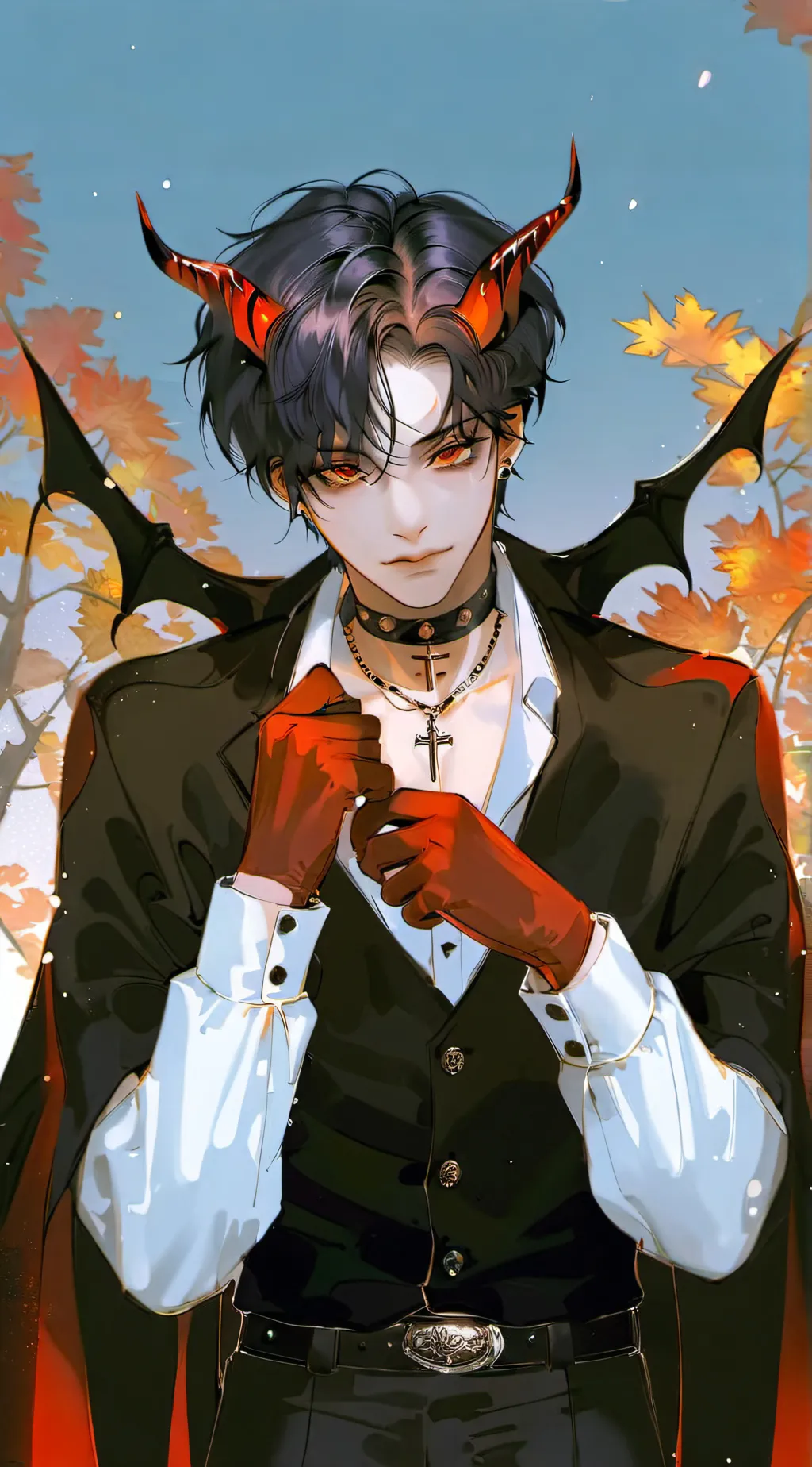 ai character: . . ! ! Lucifer background