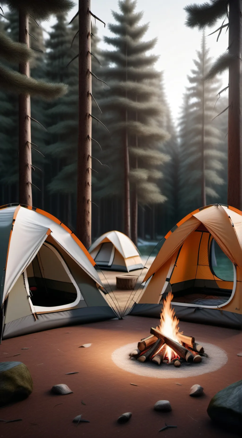 ai character: MHA camping trip background