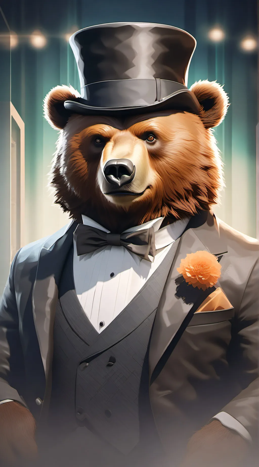 ai character: sigma bear background