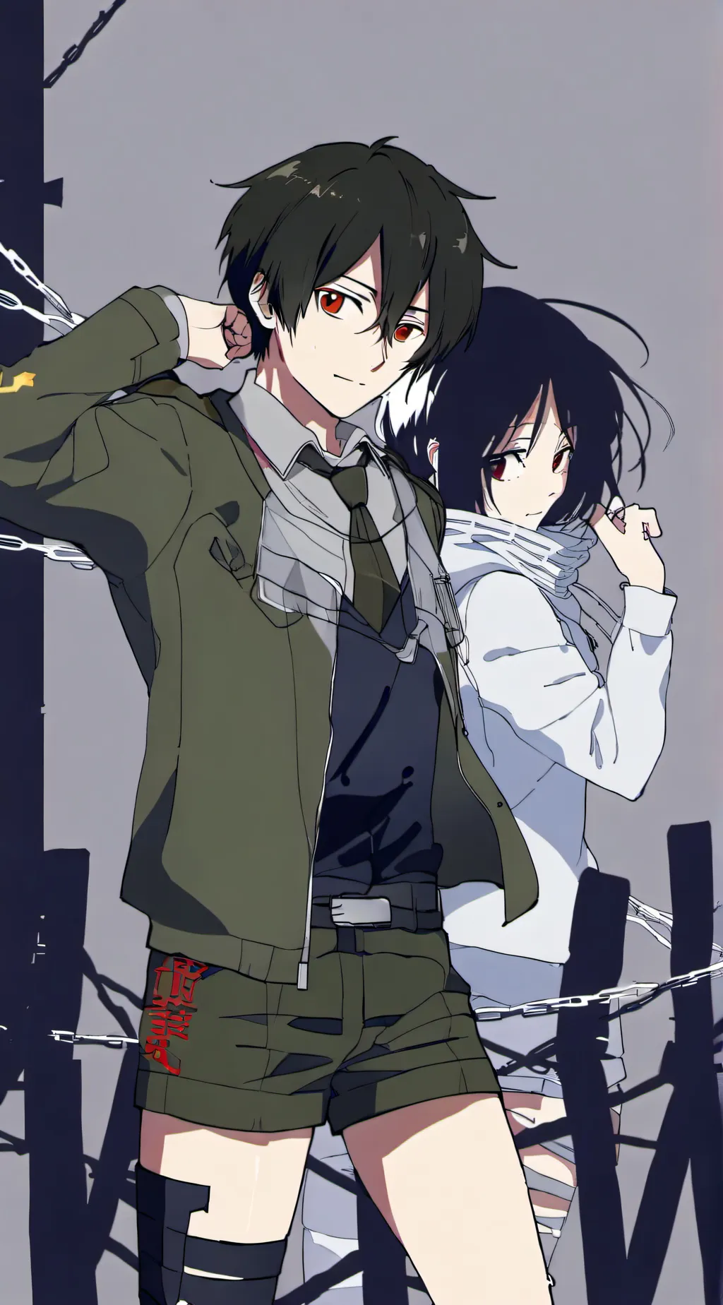 ai character: Leon and Sarah  background