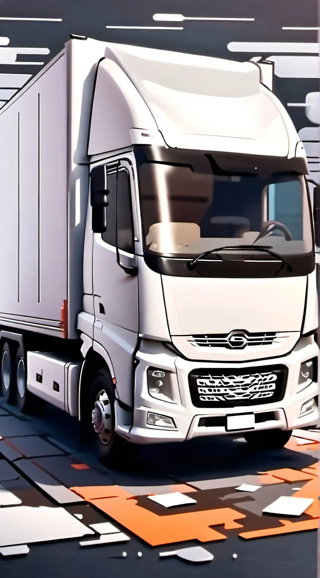 ai character: Cyber Truck￼￼ background