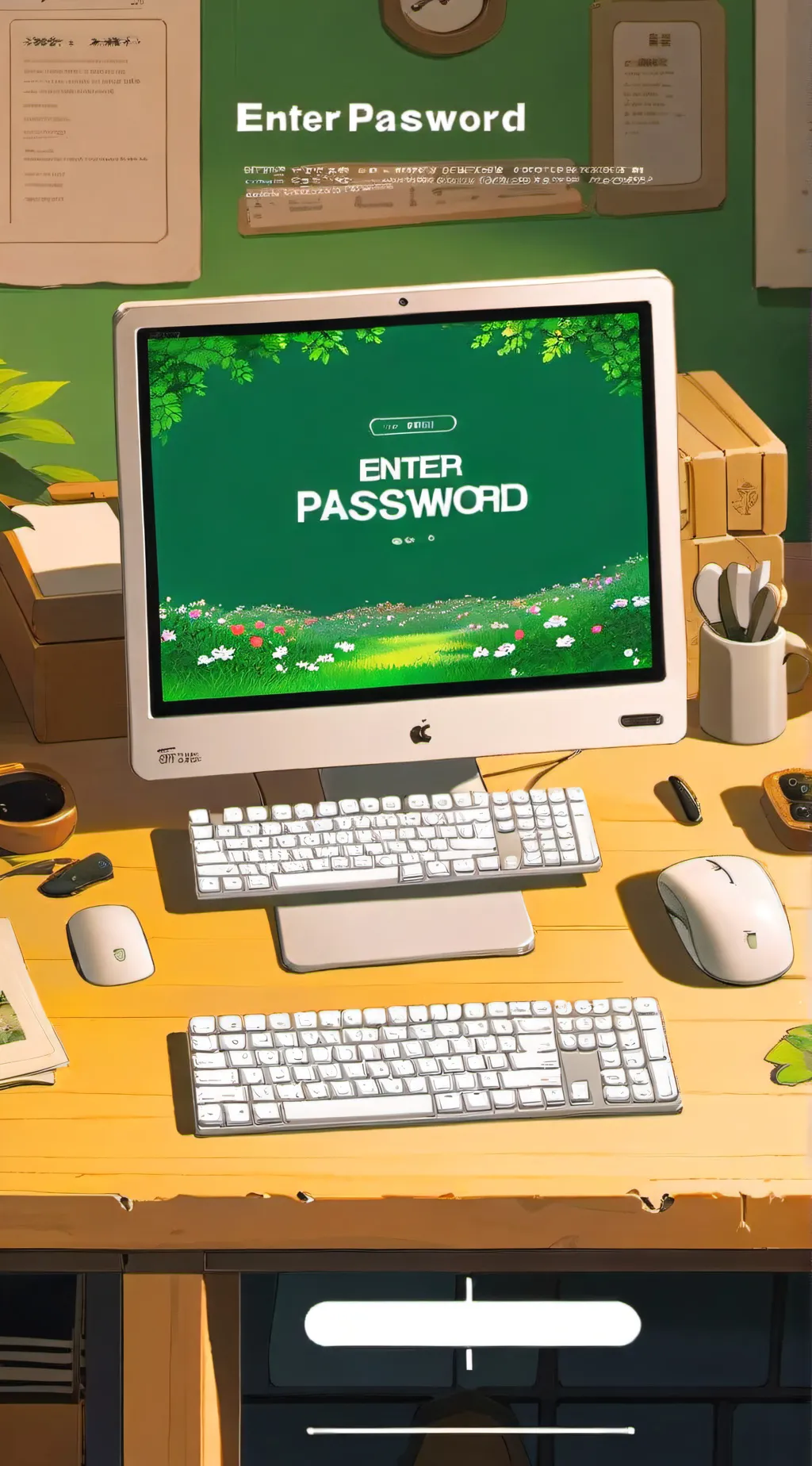 ai character: Enter The Password background