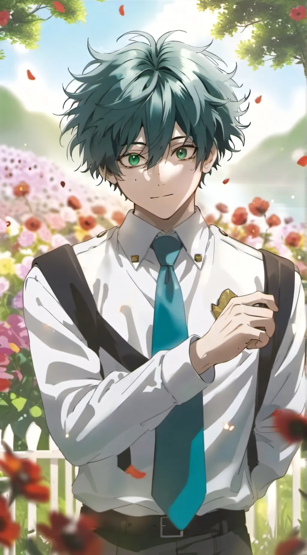 ai character: MHA deku background