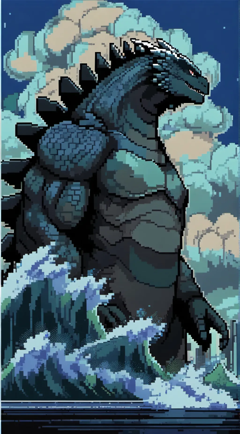 ai character: Godzilla 2014 background