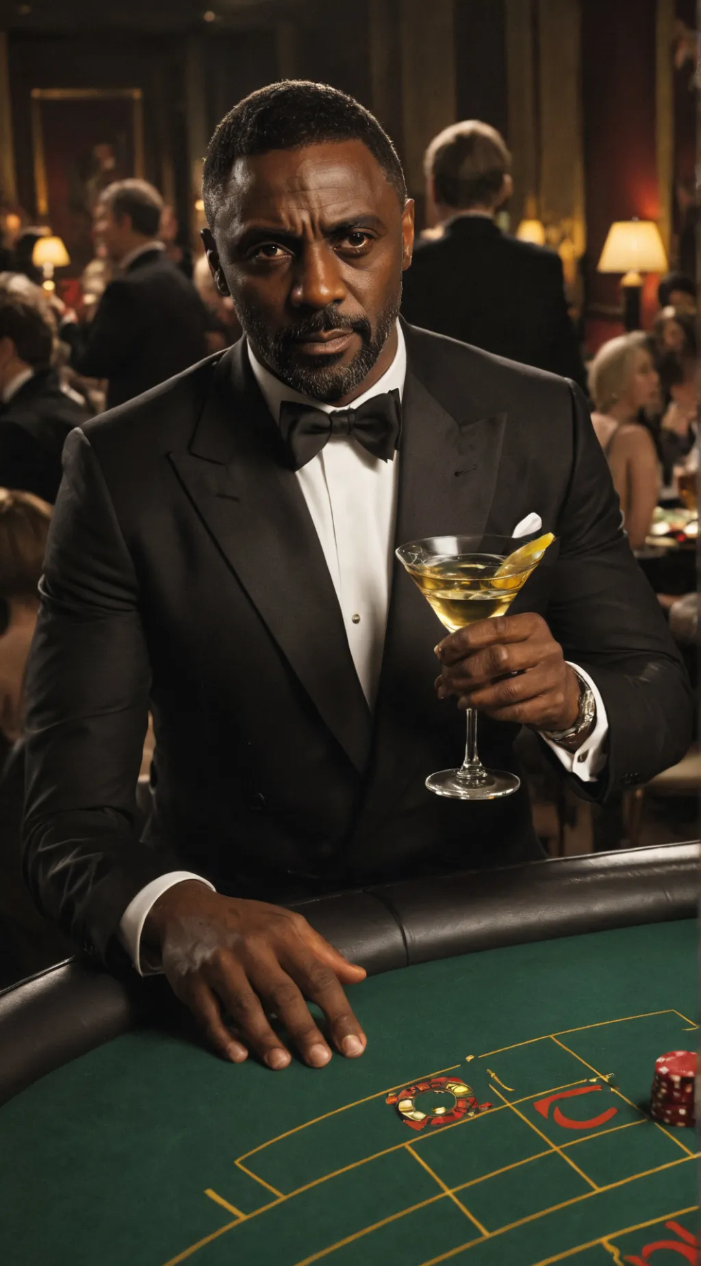 ai character: James Bond  background