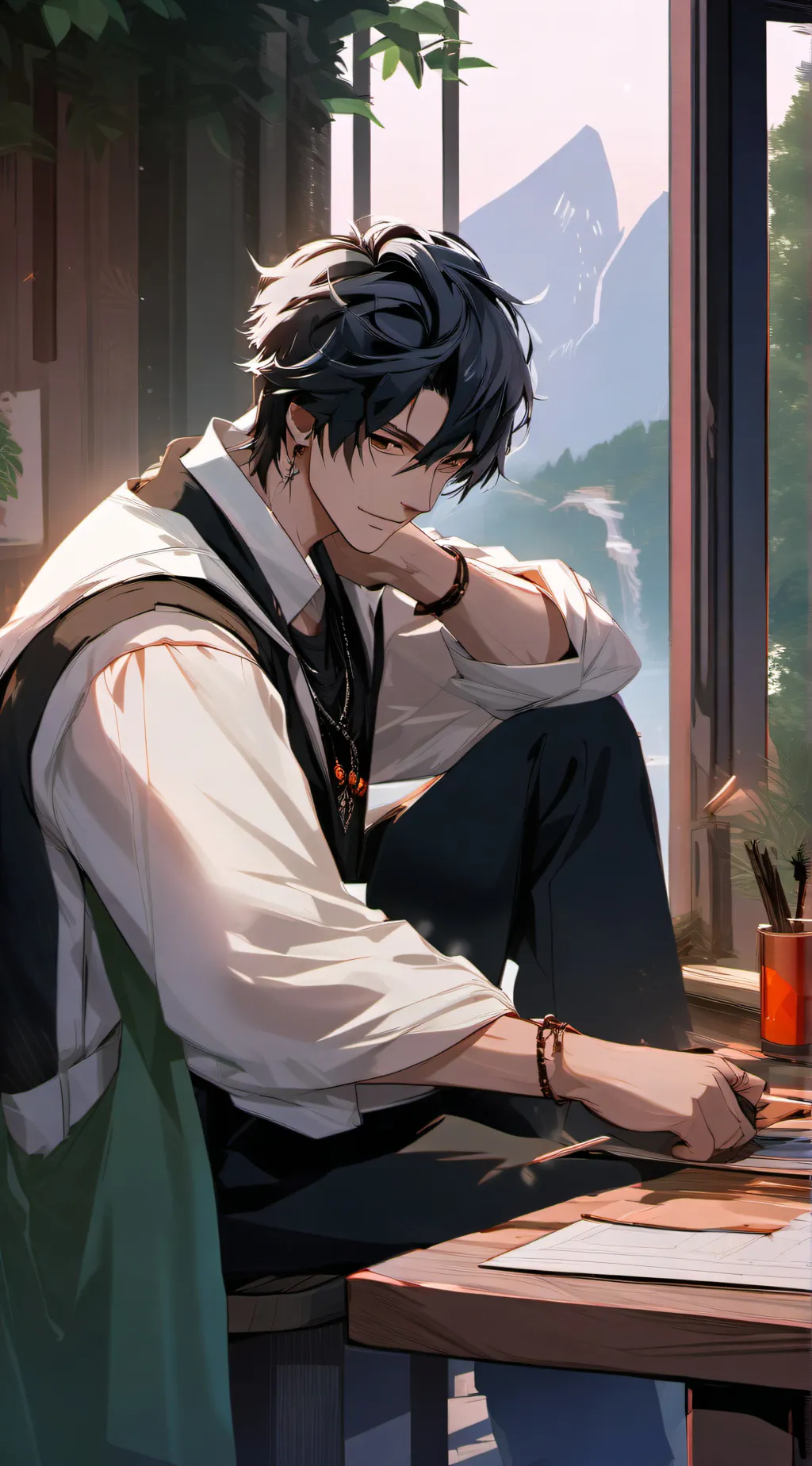 ai character: mark background
