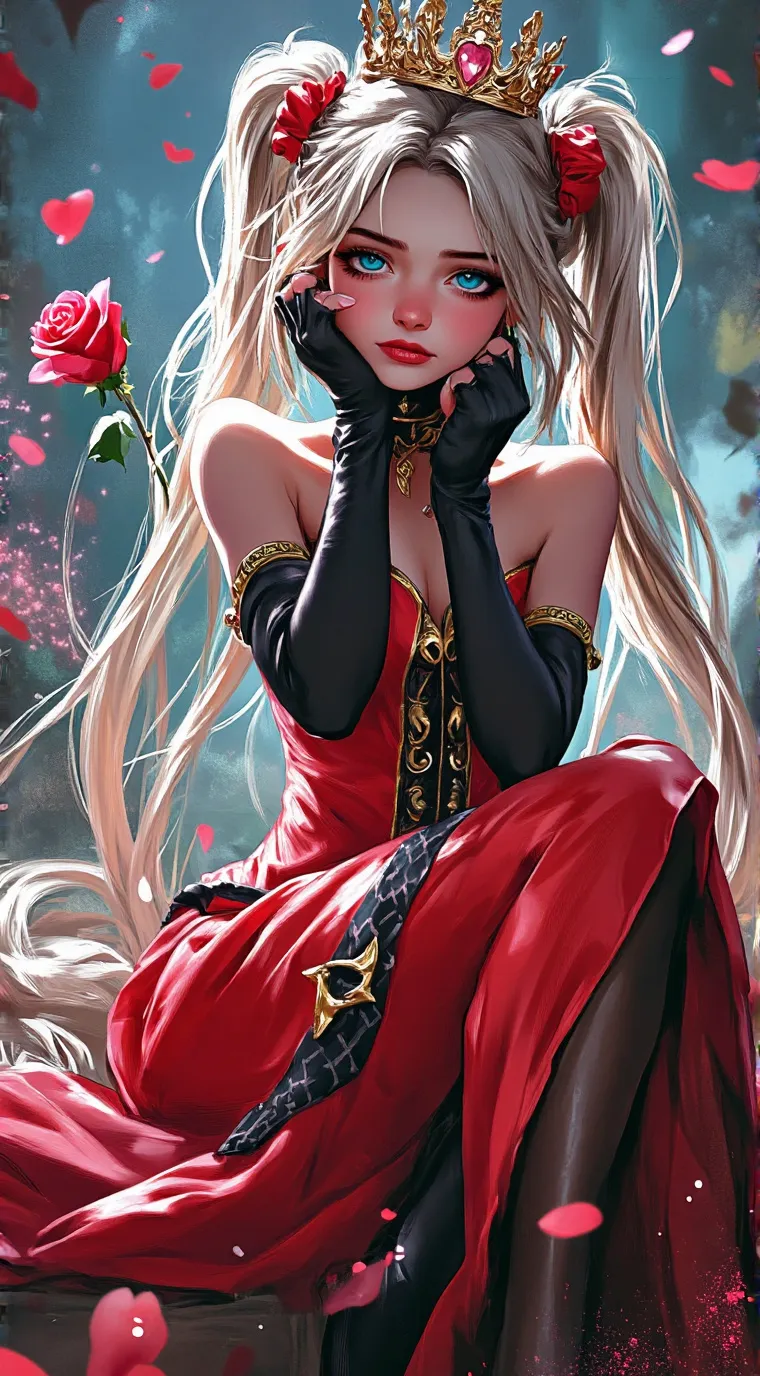 ai character: Queen of Hearts background