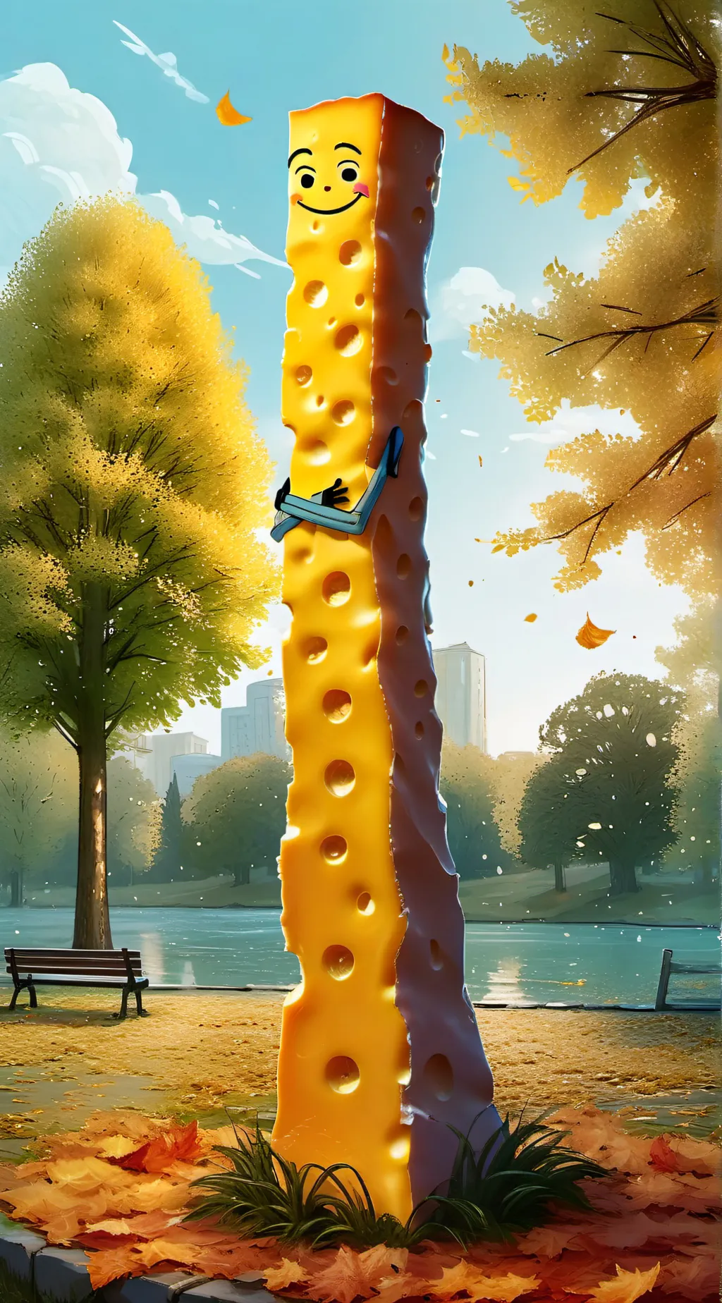ai character: long cheeze background
