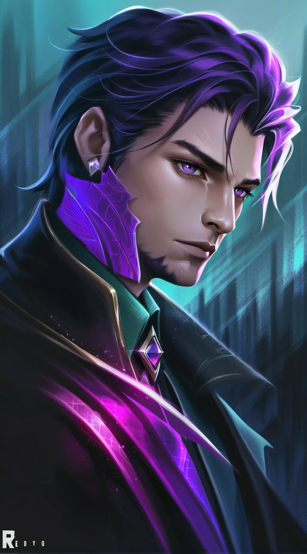 ai character: bad magic Man background