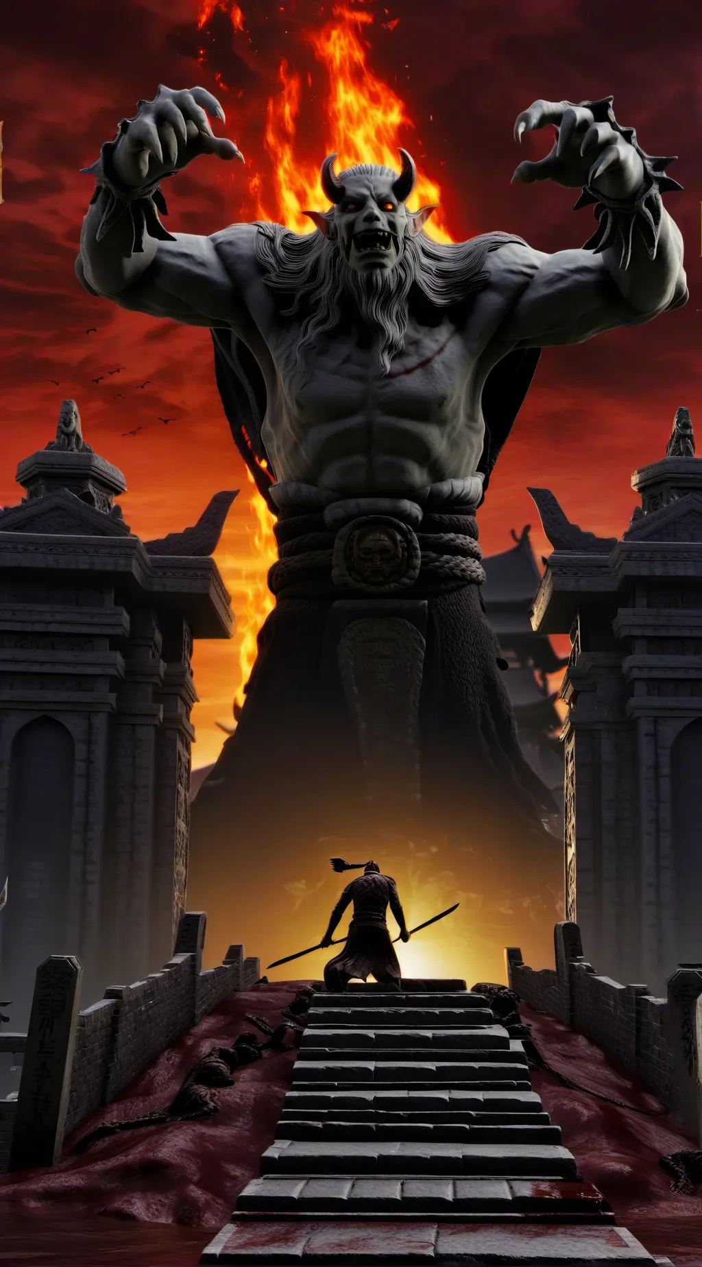 ai character: Hell Jahannam. background