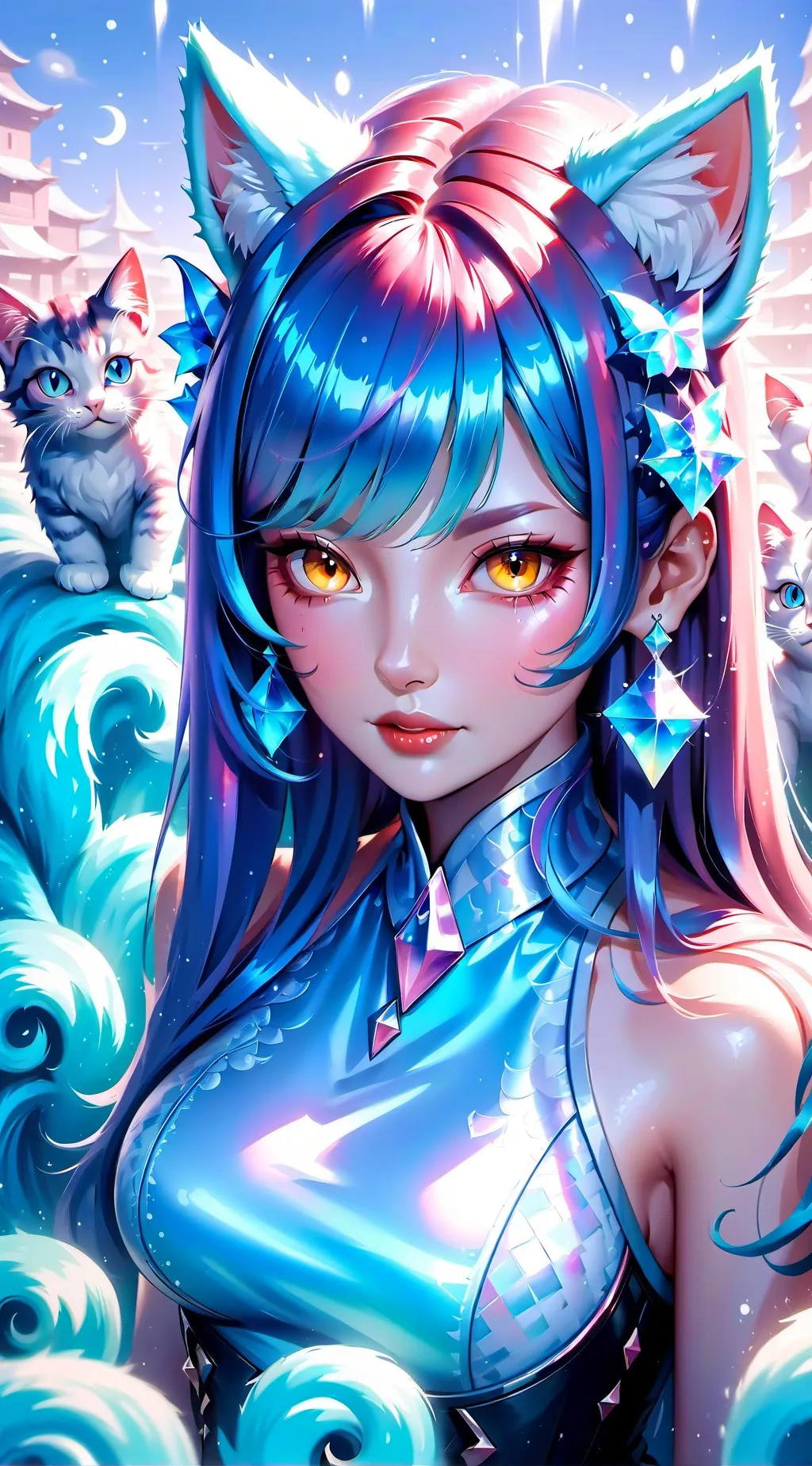 ai character: Snowy background