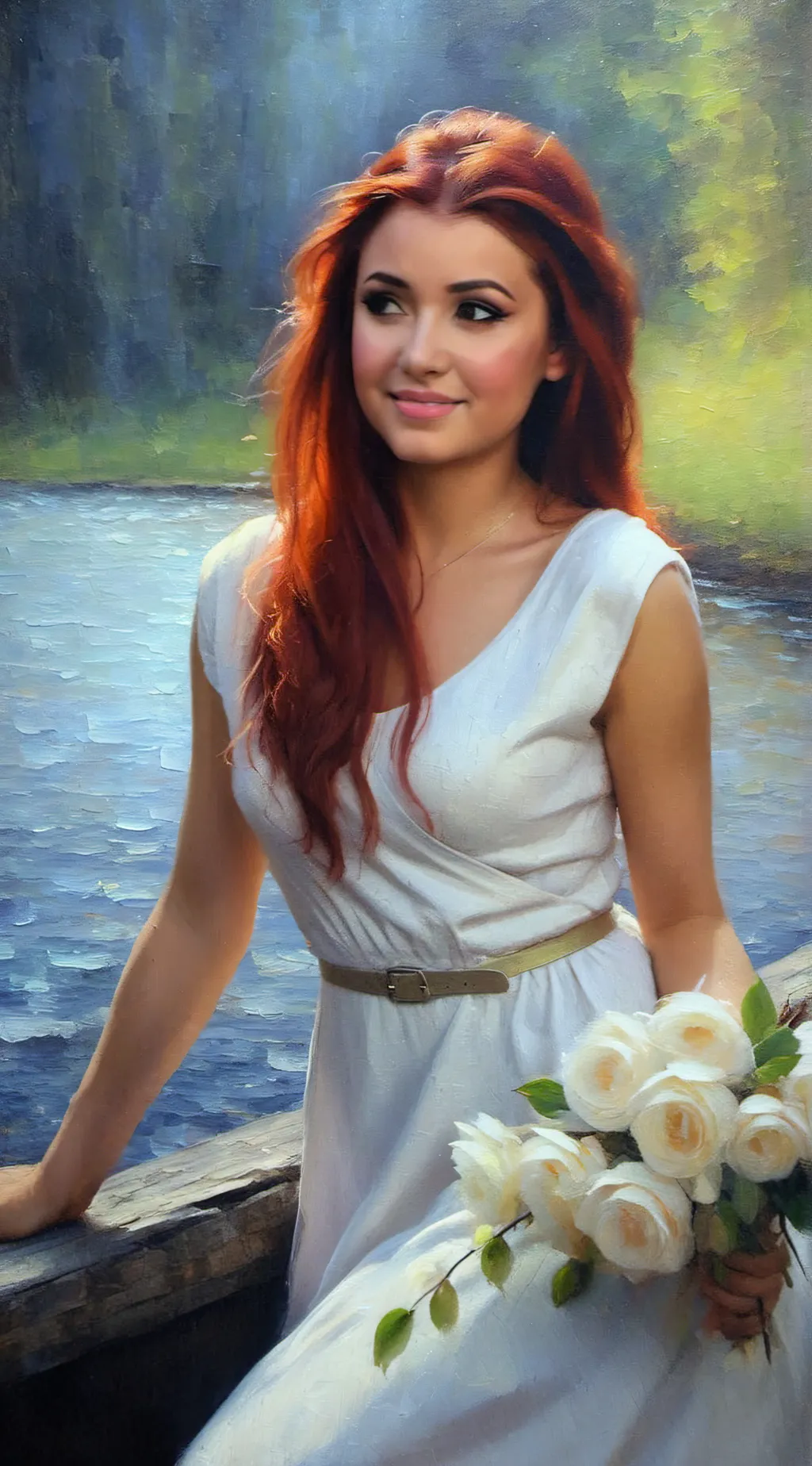ai character: Arianna Grande  background