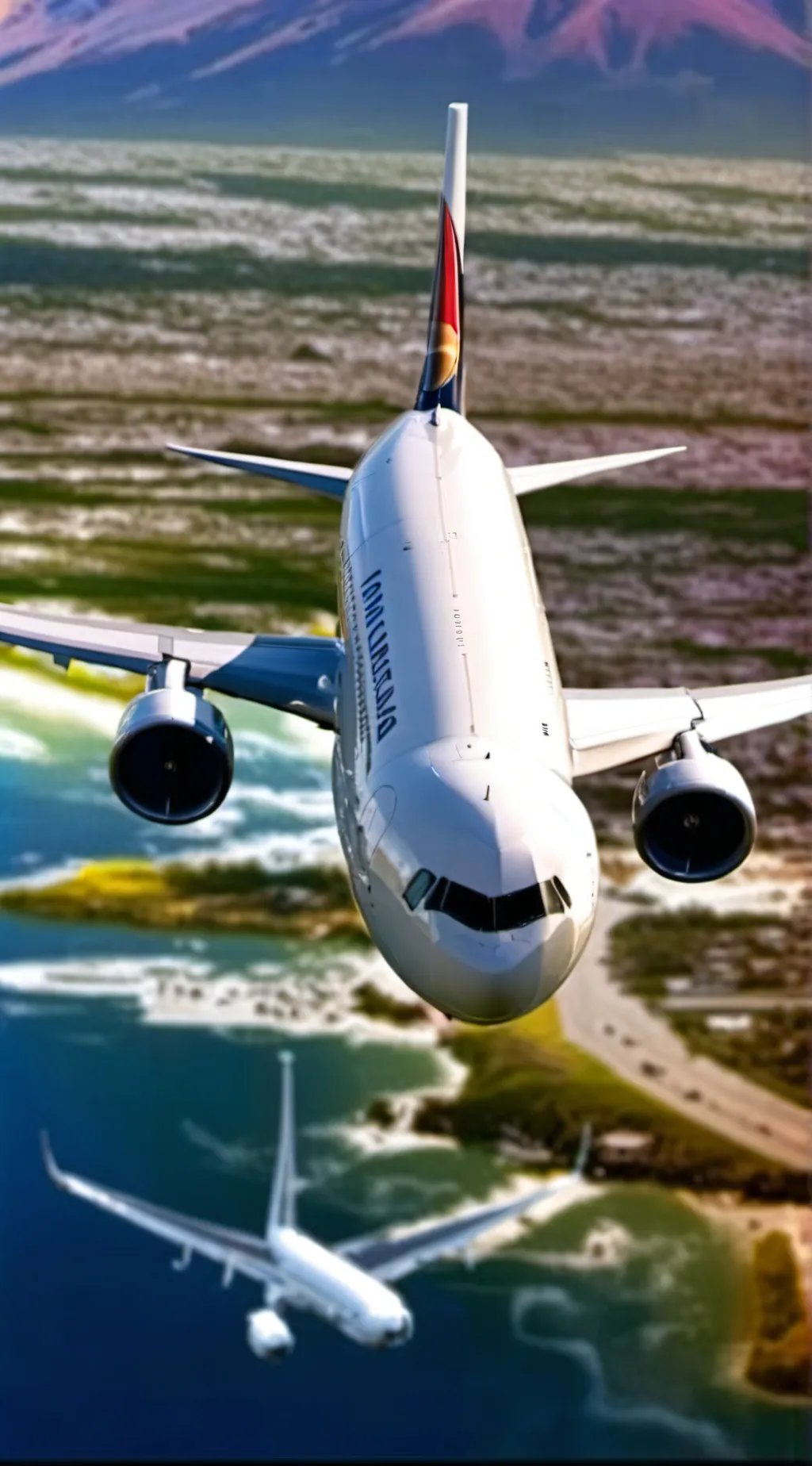 ai character: MHA plane trip background