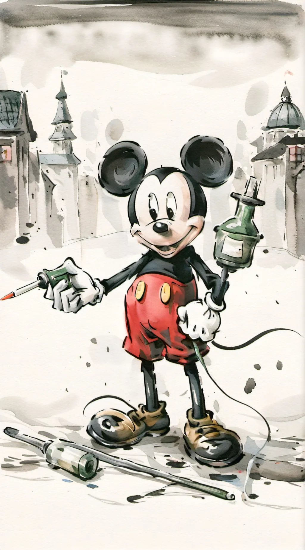 ai character: Mickey Mouse 1 background