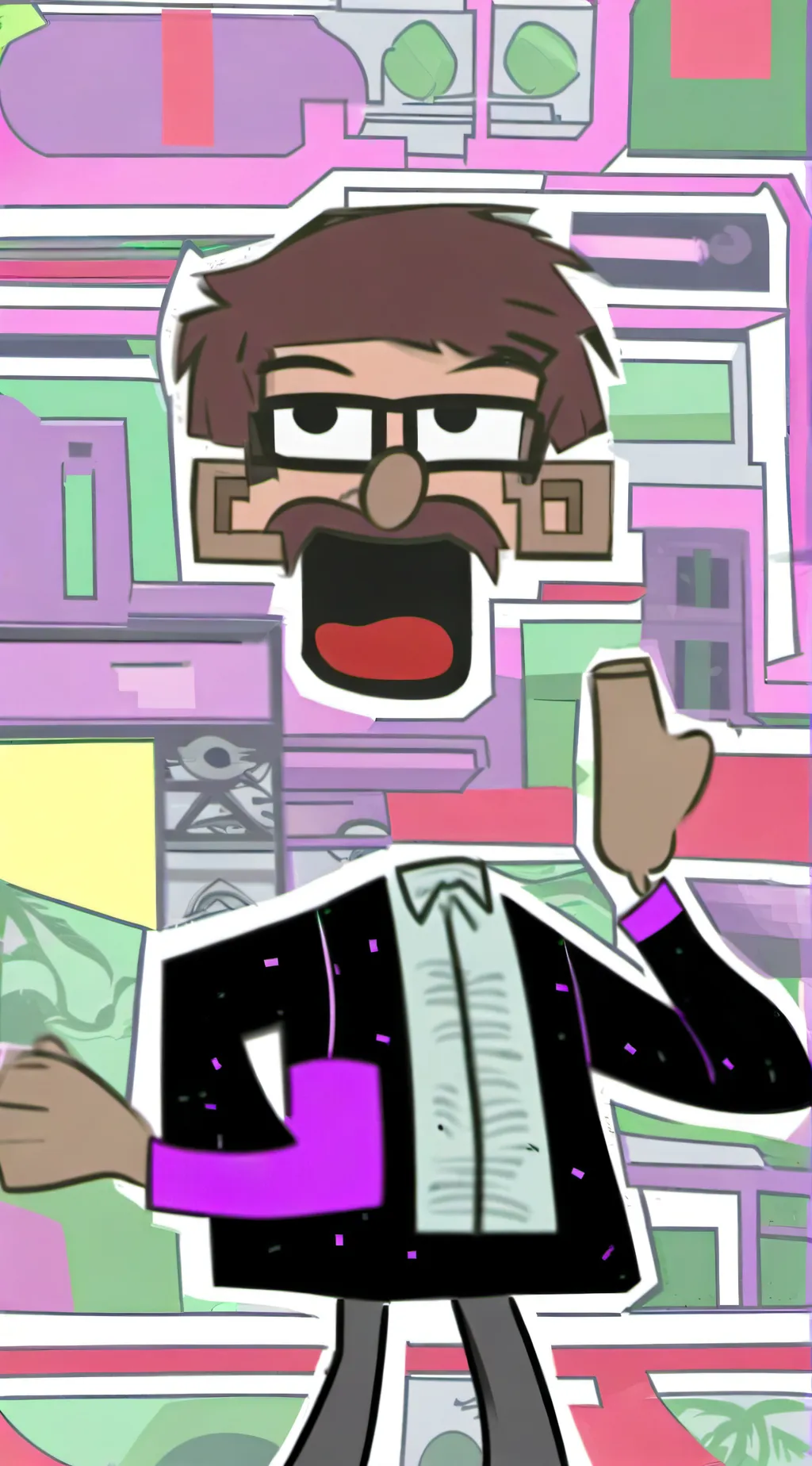 ai character: 😃 background