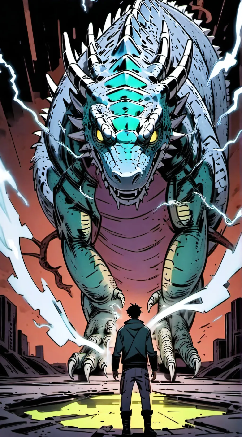 ai character: Shockzilla background