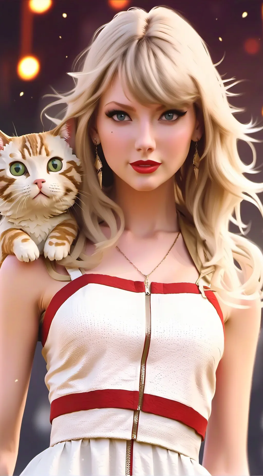 ai character: Taylor Swift  background
