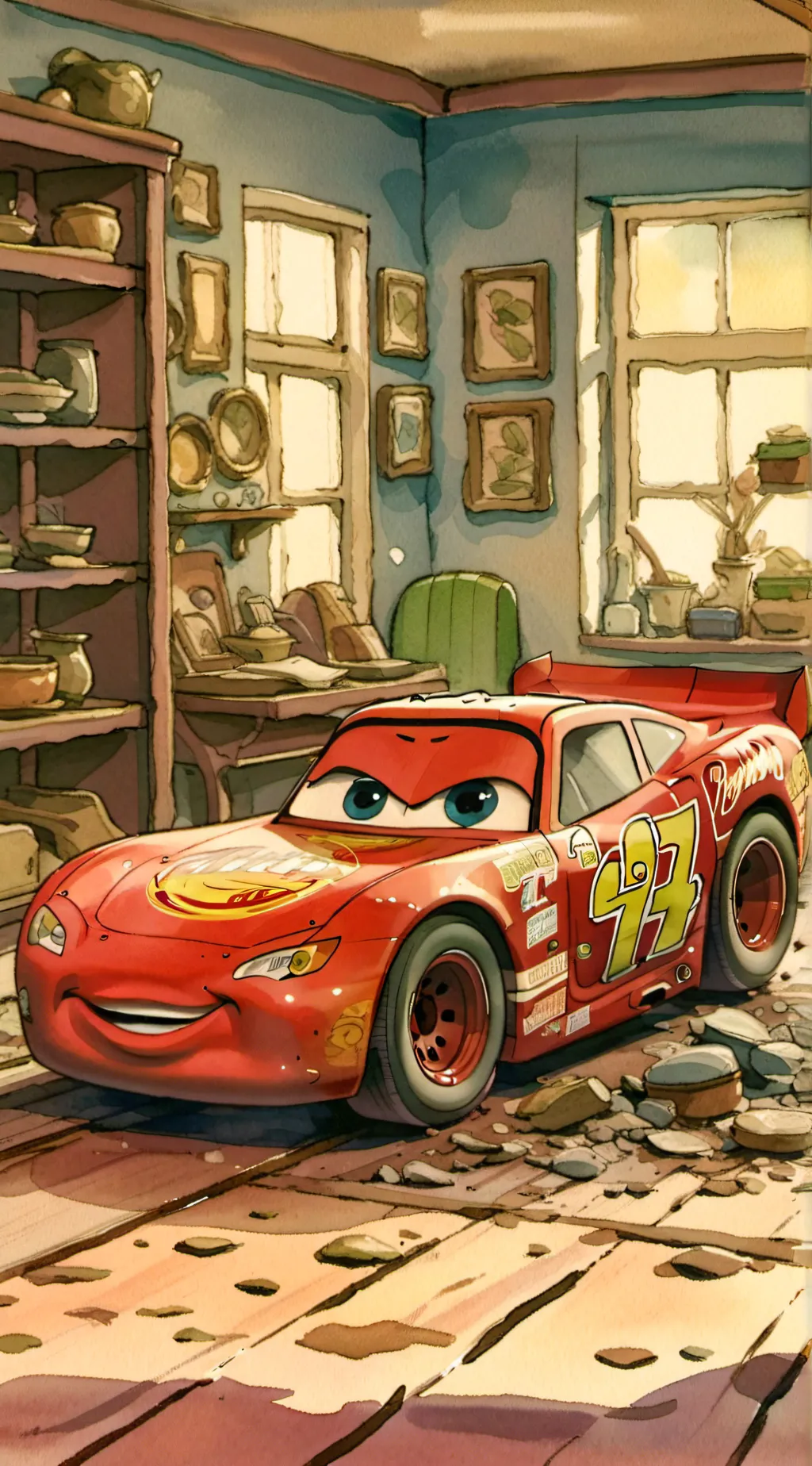 ai character: race damage cars 3 background