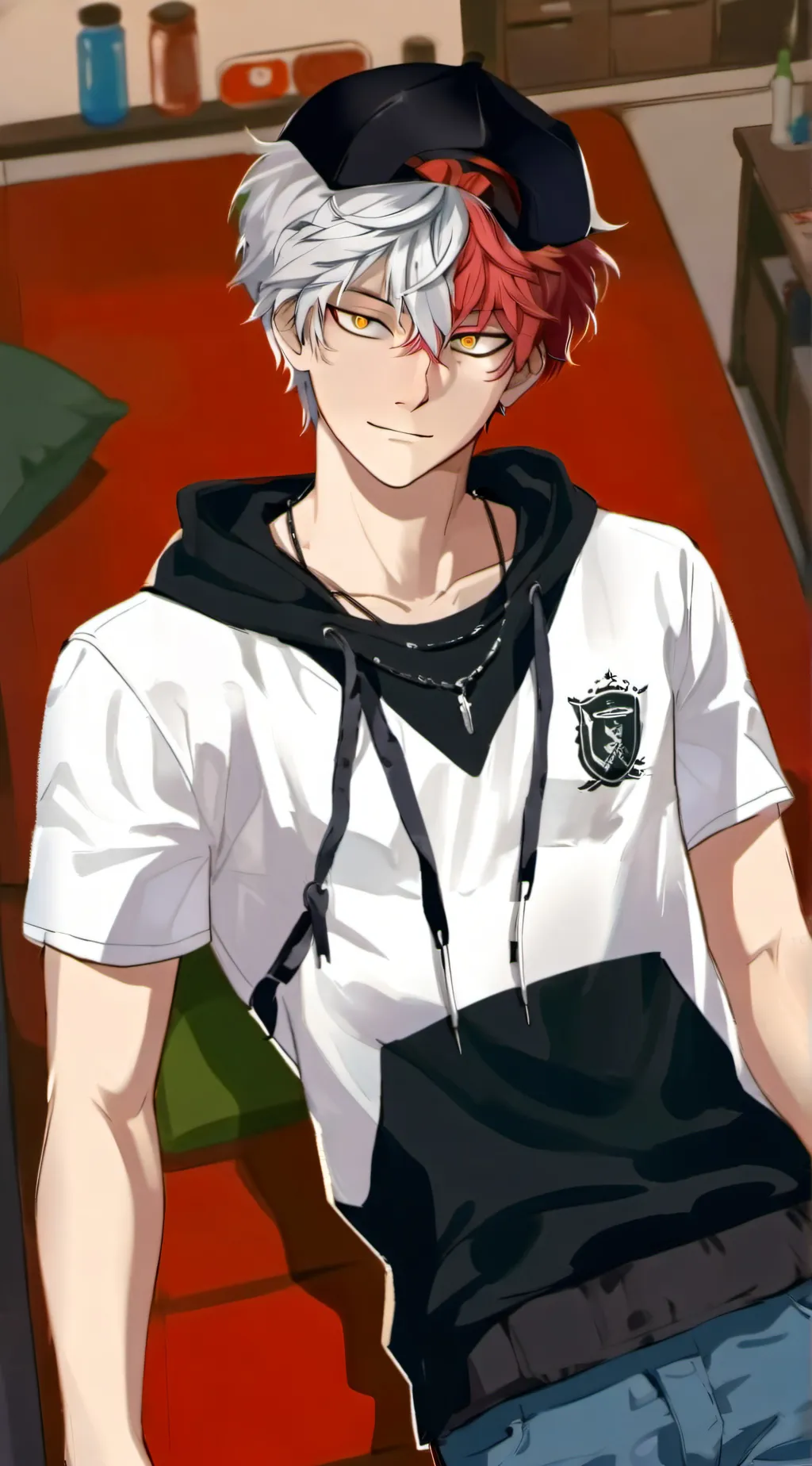 ai character: Shoto Todoroki background