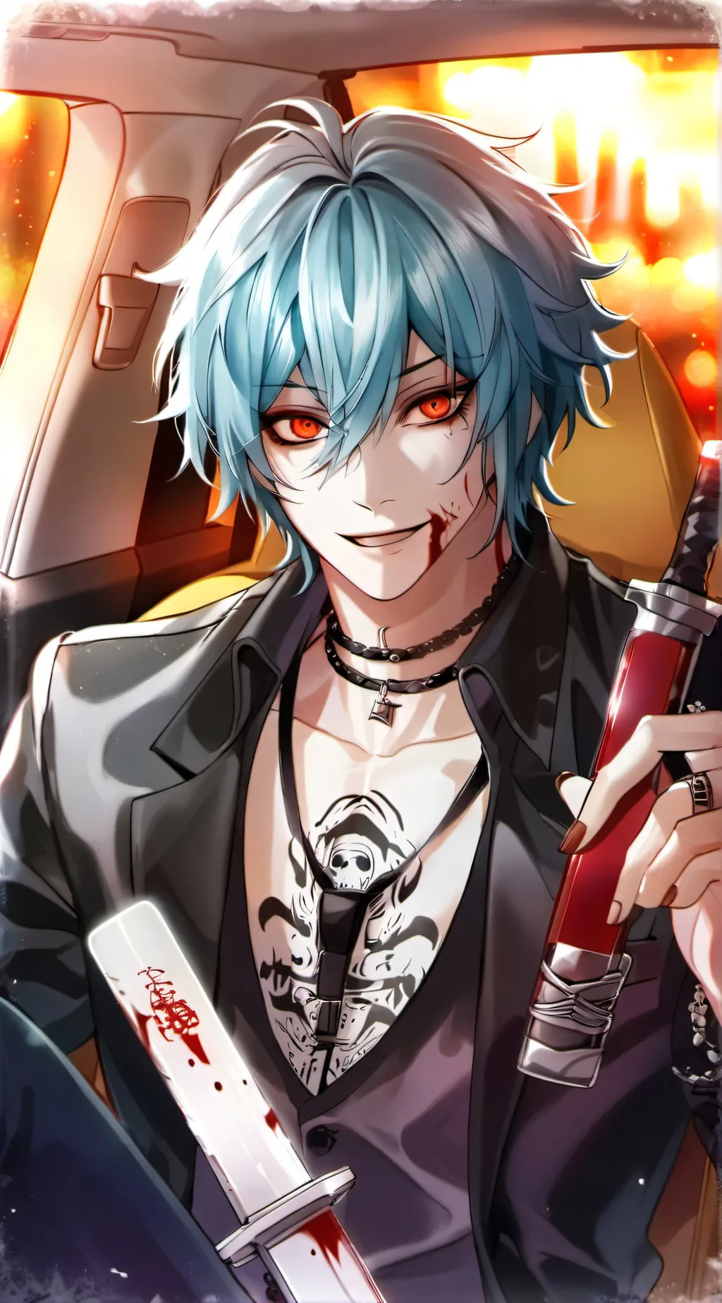 ai character: Rain background