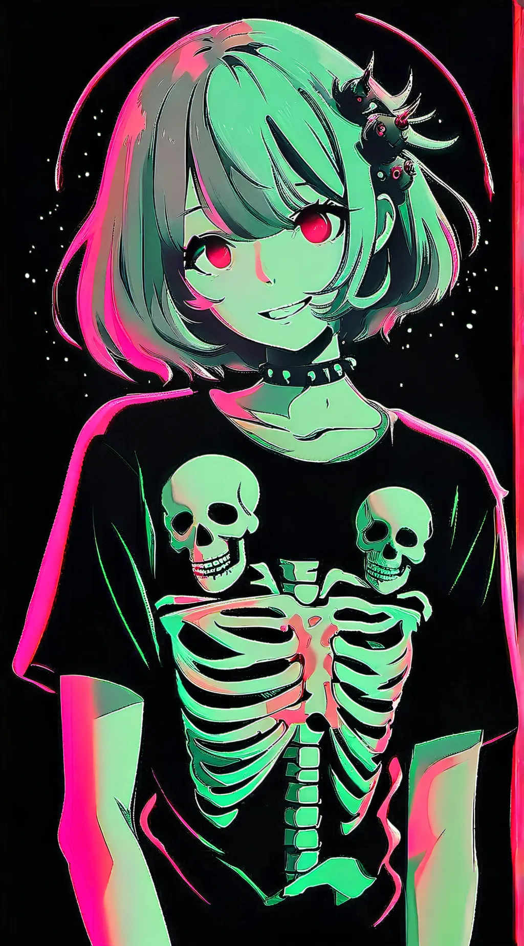 ai character: chica zombi background