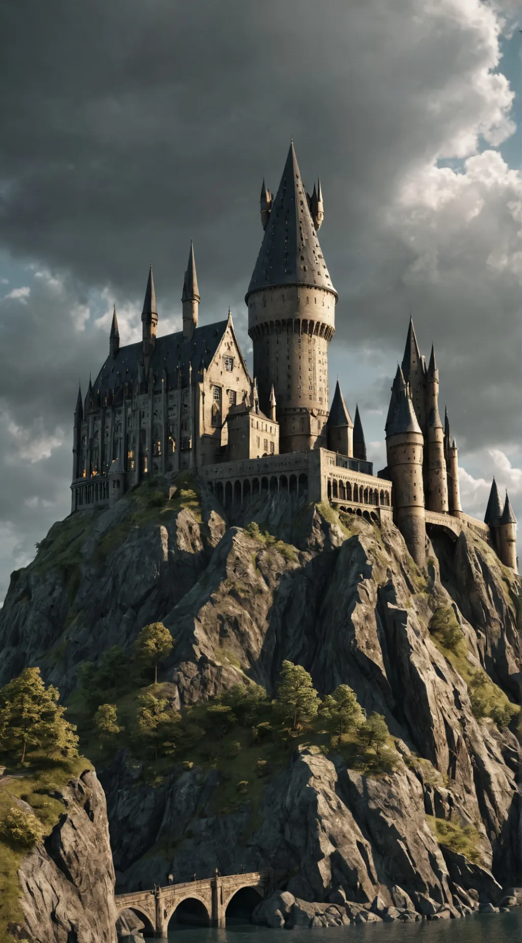 ai character: Hogwarts  background