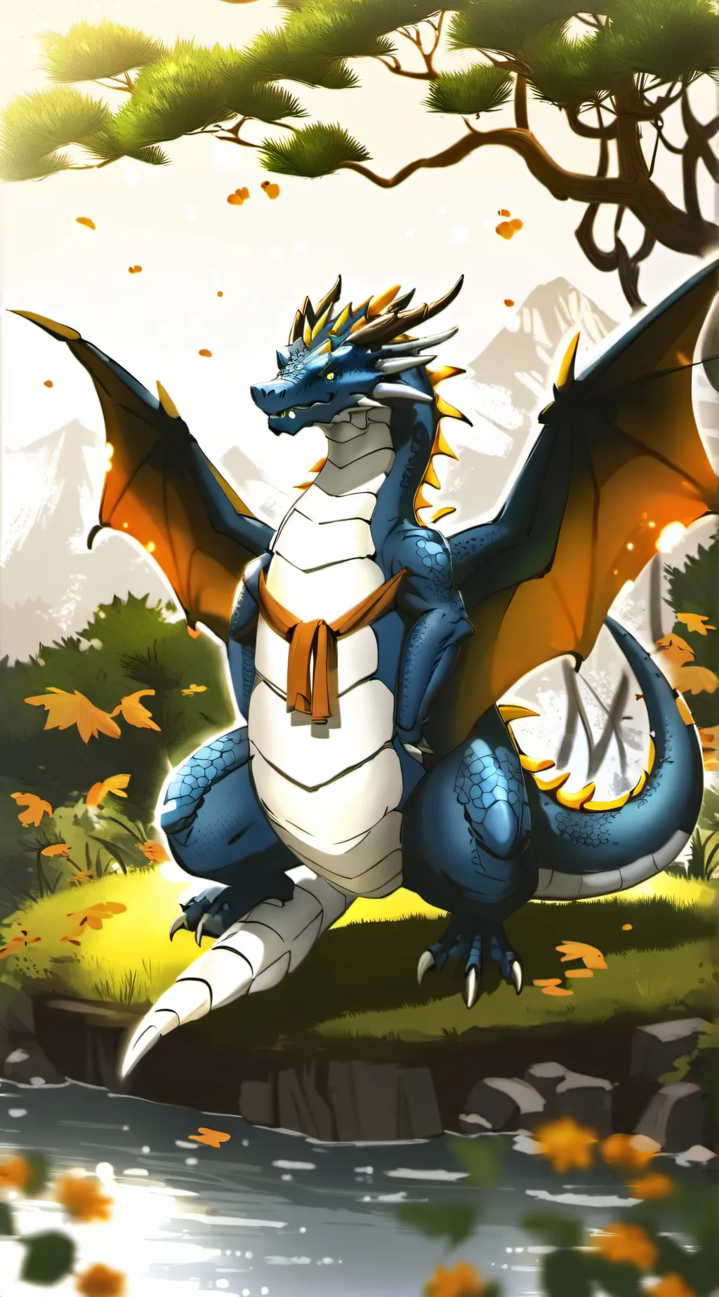 ai character: wish dragon :) background