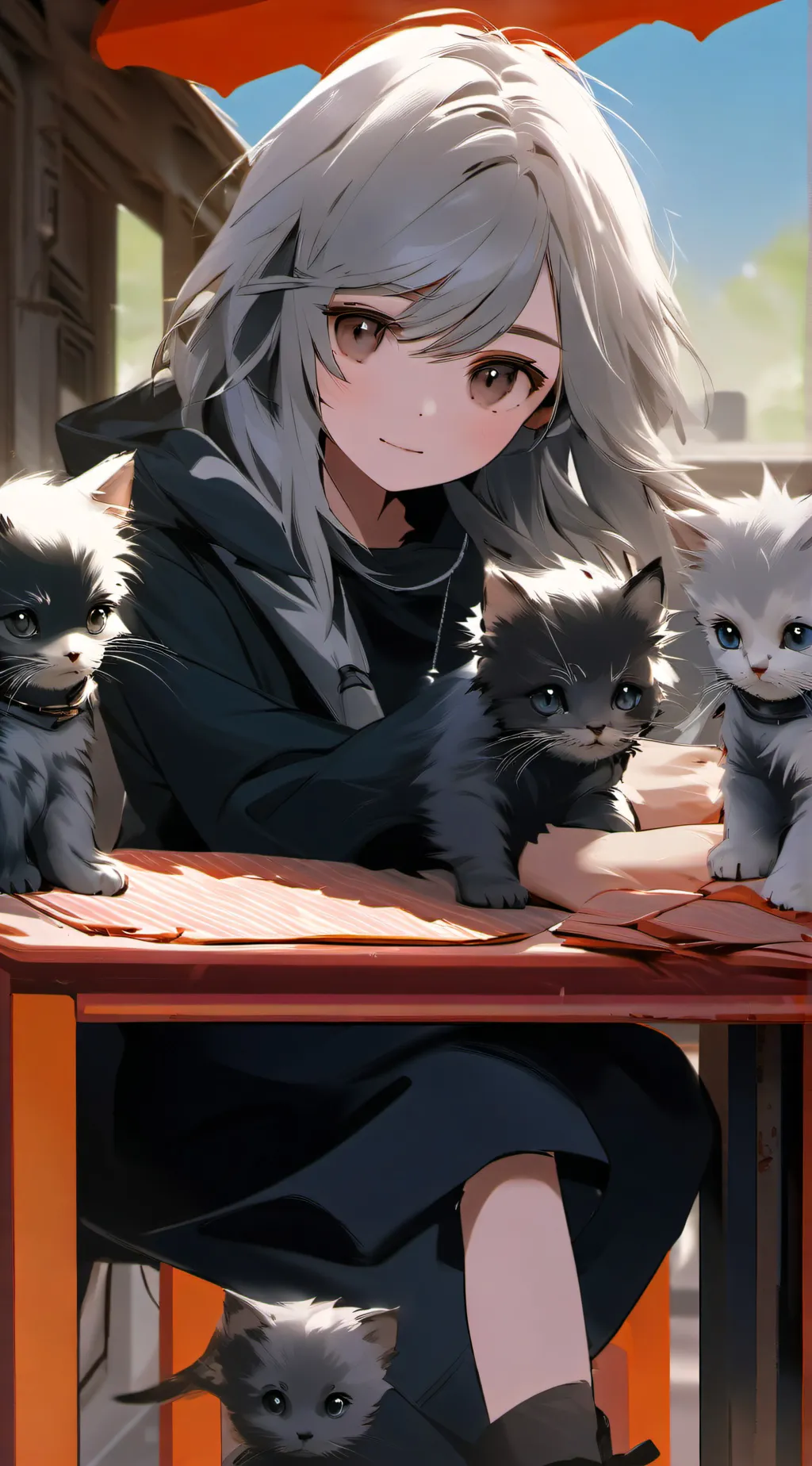 ai character: Cat sitter background