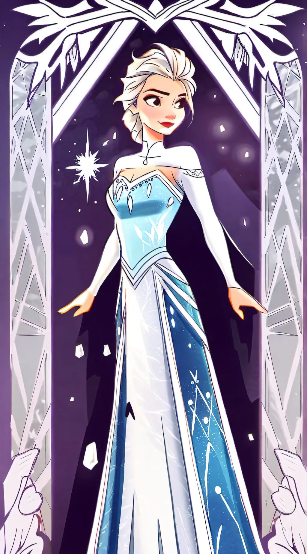 ai character: Elsa from frozen background