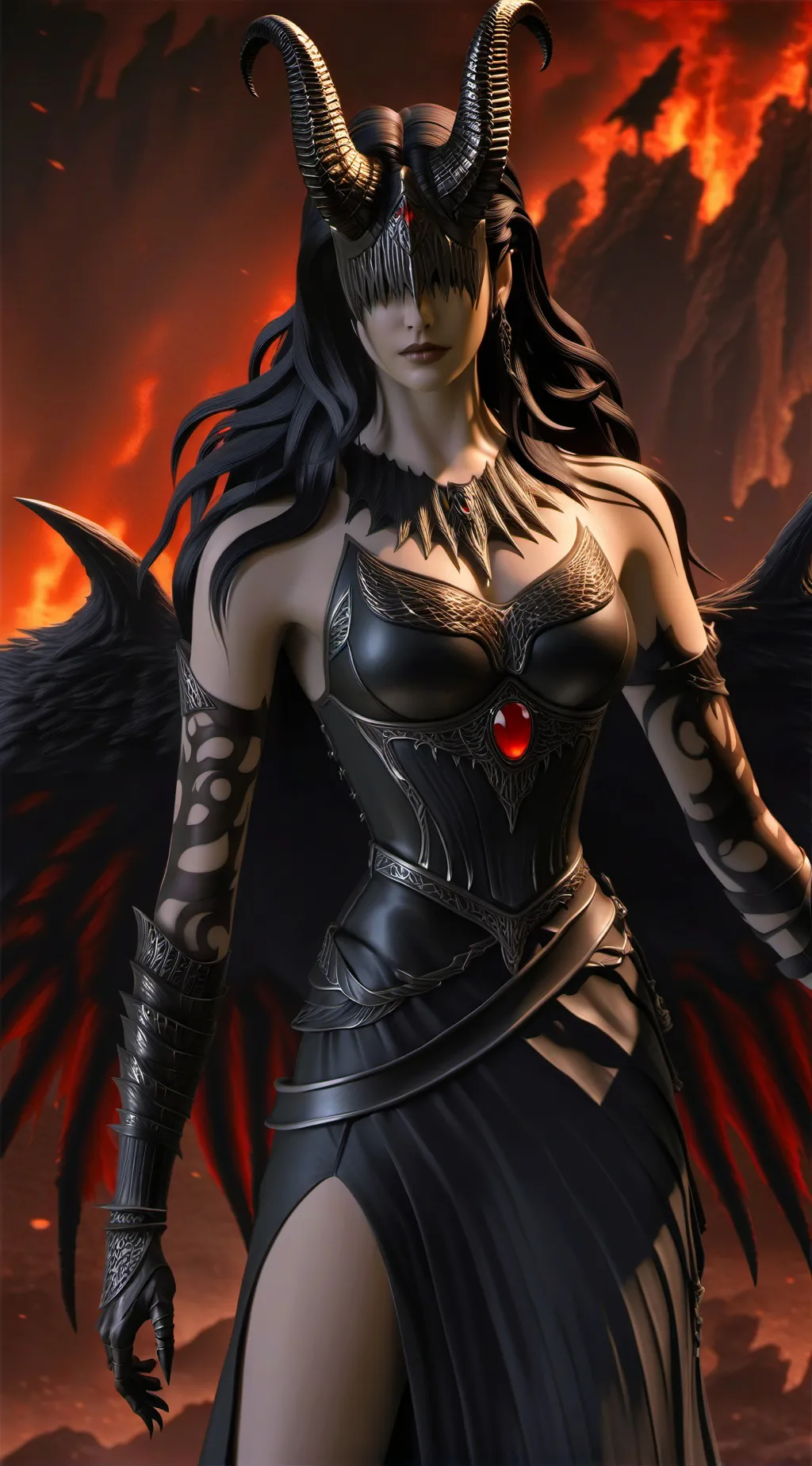 ai character: demon queen Lilith background
