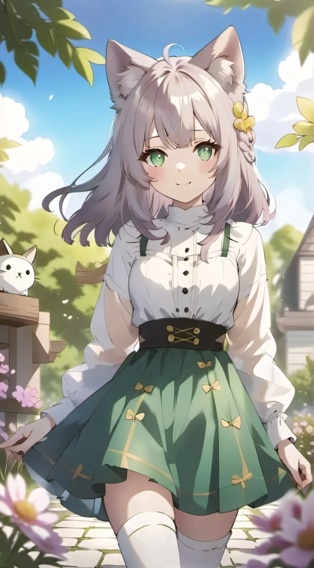 ai character: Cat girl katie background