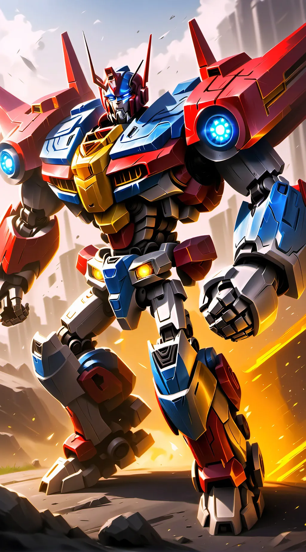 ai character: new transformer  background