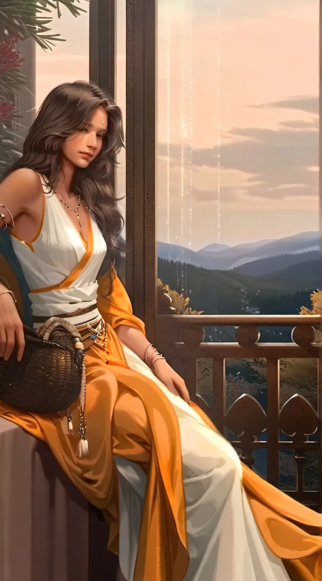 ai character: Ancient Greek gurl background