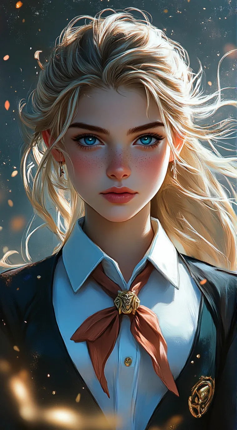 ai character: snow background