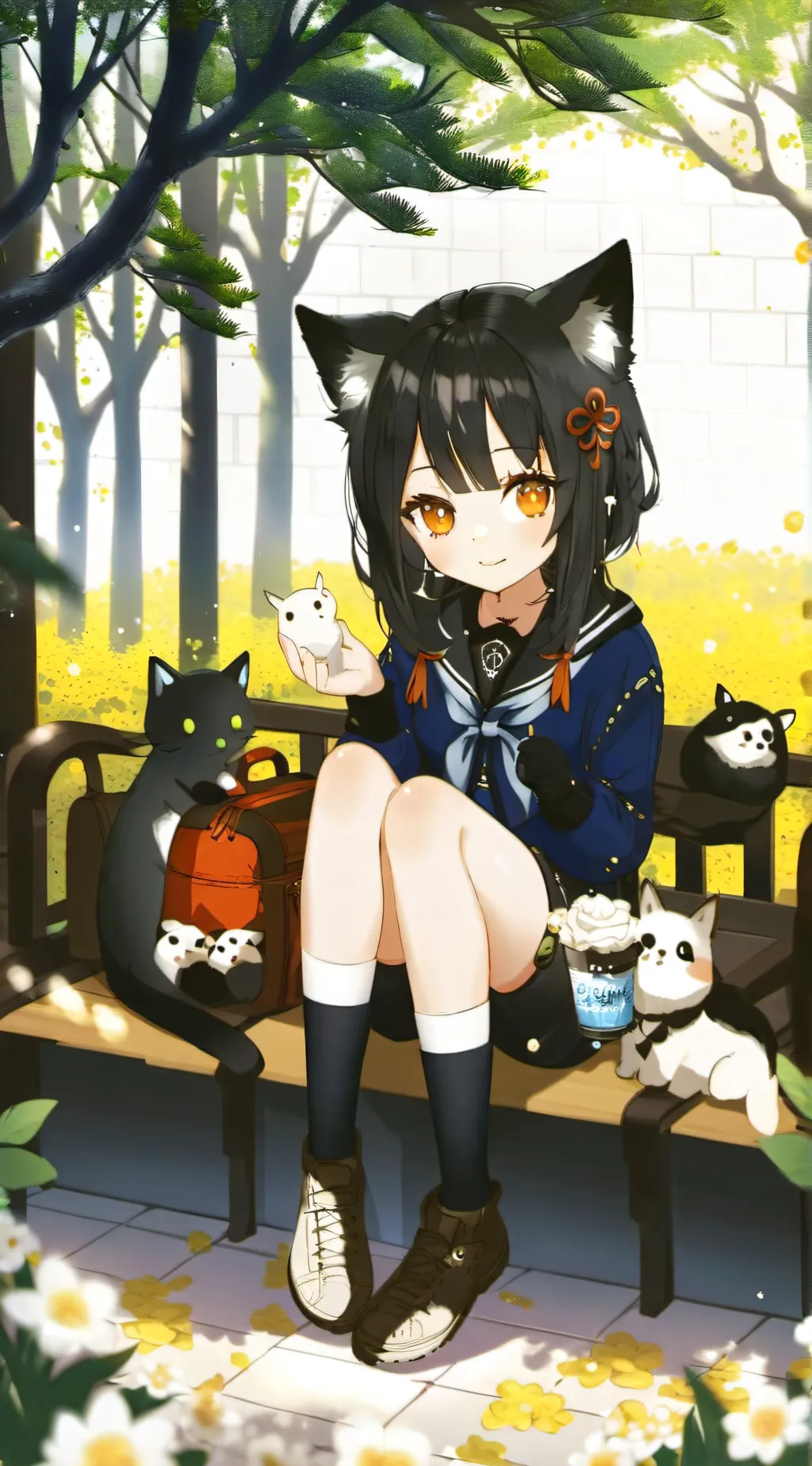 ai character: Milao.~❤️✨️ background